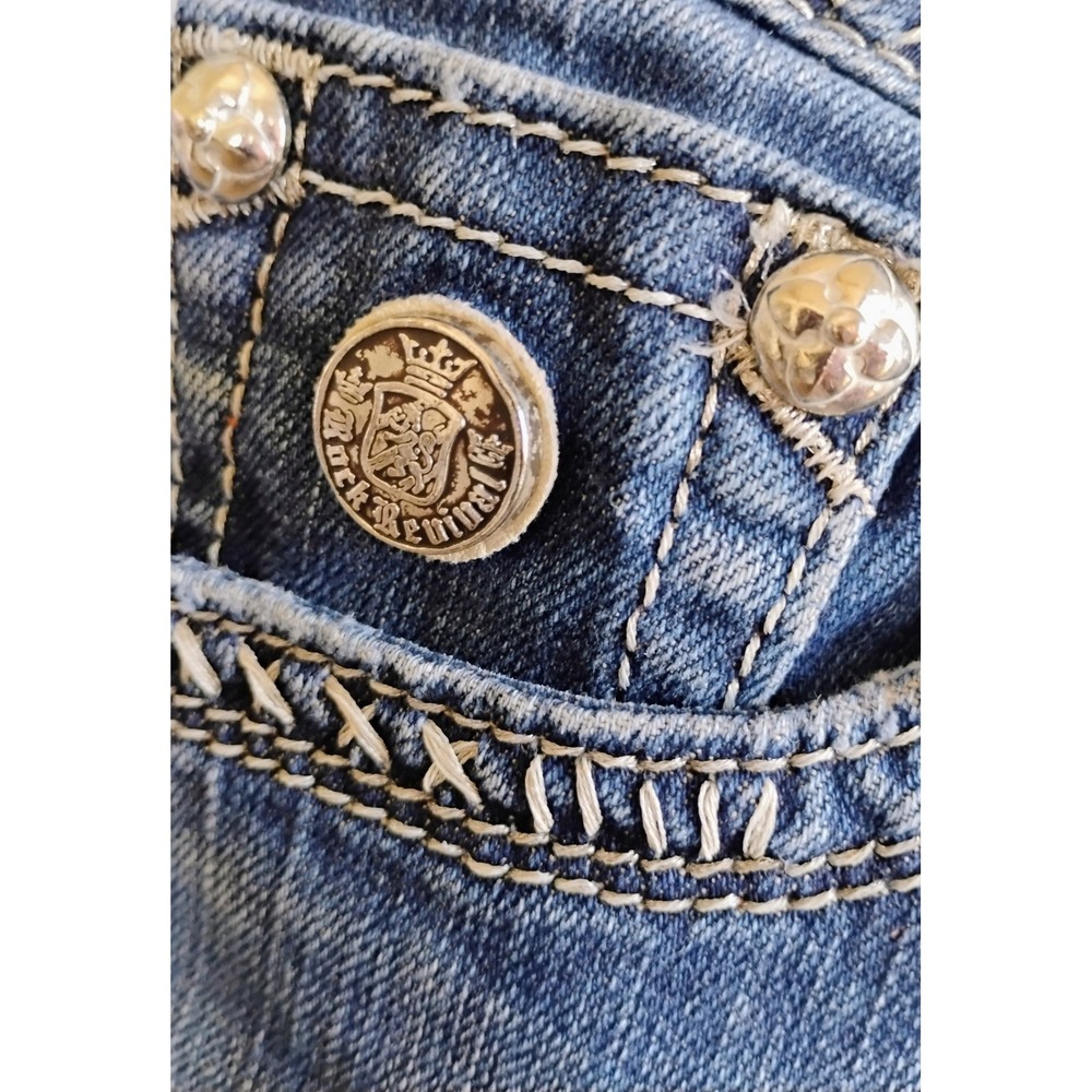 Rock Revival Celine Bootcut Embellished Jeans Size 30 Style# RRJ814617AA - Picture 5 of 12